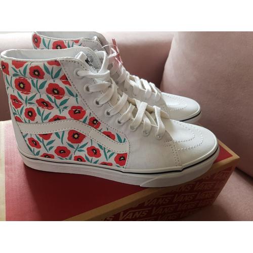 Vans rouge montante hot sale